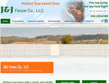 Tablet Screenshot of jandjfence.com